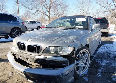 2004 BMW 330Ci из США, поврежденный, VIN WBABW53454PL44758